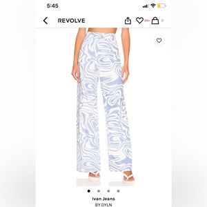 BY.DYLN Ivan Jeans - Blue Swirl. WORN ONCE